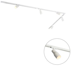 Sistema de Calha Monofásico Moderno Branco com 5 Focos - Iconic Kohua
