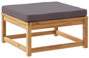 8 pcs conjunto lounge jardim c/almofadões madeira maciça acácia