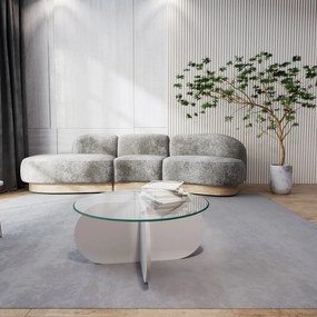 Mesa de Café Bubble – Branca – 75 cm x 35 cm x 75 cm