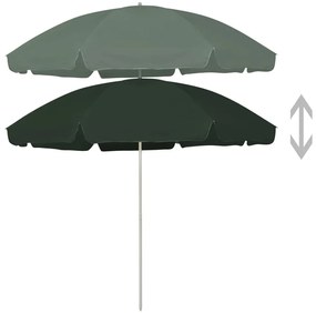 Guarda-sol de praia 300 cm verde