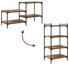 Prancha de Estante para Livros 4 pcs Castanho 100 x 40 x 1.5cm