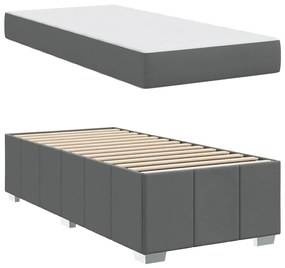 Estrutura da Cama Cinzento escuro 120 x 190 cm tecido