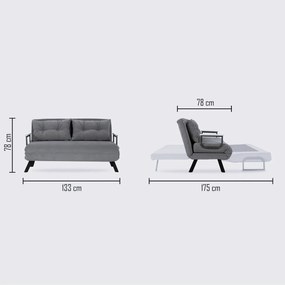 Conjunto de Mobiliário de Sala de Estar Planet – Nogueira e Branco – E