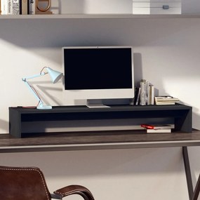 813931 vidaXL Suporte para monitor 100x27x15 cm madeira de pinho maciça cinza