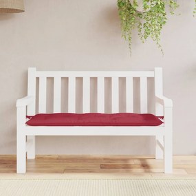 vidaXL Almofadão p/ banco de jardim 120x50x7 cm tecido vermelho tinto