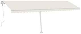 Conjunto de postes para toldo 600x245 cm ferro branco