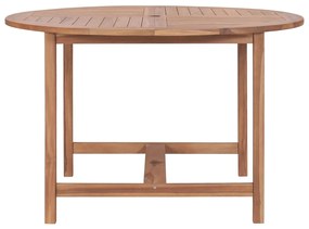 Mesa de jantar p/ jardim Ø110x75 cm madeira de teca maciça