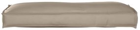 Almofada de Palete para Encosto Taupe 120x40x12 cm, Tecido Oxford