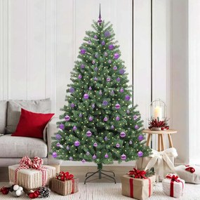 vidaXL Árvore de Natal Articulada Artificial Verde 180 cm PVC e Metal