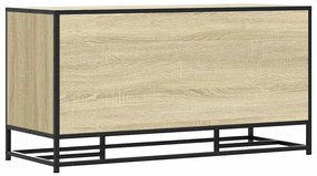 Banco para calçado sonoma carvalho 100x40x53,5 cm madeira metal