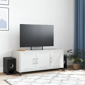 Móvel de TV 100,5x39x43,5 cm aço branco