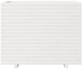 Vaso/floreira de jardim 90x60x72 cm pinho maciço branco