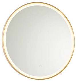 Espelho de casa de banho dourado 70 cm com LED e dimmer tátil - Miral Moderno