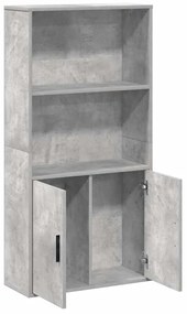 Estante 60x24x120 cm derivados de madeira cinzento cimento