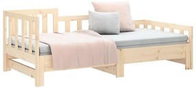 Estrutura sofá-cama de puxar 2x(90x190) cm pinho maciço