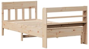 Cama sem colchão 90x200 cm madeira de pinho maciça