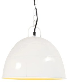 Candeeiro suspenso vintage indust. redondo 25W 31cm E27 branco