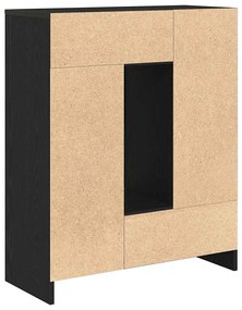 Aparador c/ gavetas e portas 73x31x90 cm carvalho preto