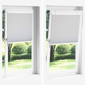 Branco Plissada Cega 55x150 cm Largura Tecido 54,4 cm Poliéster