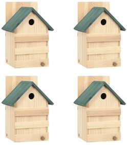 Casas para pássaros 4 pcs 23x19x33 cm madeira de abeto