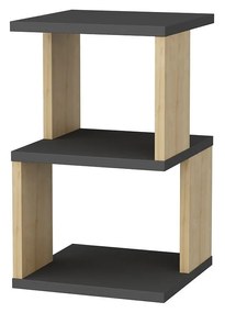 Mesa de Cabeceira Carter – Antracite Carvalho – 29,6x29,6x49,4 cm