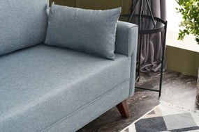 Sofá-Cama de 3 Lugares Bella – Azul – 208x85x81 cm