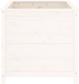 Vaso/floreira de jardim 82,5x82,5x78 cm pinho maciço branco