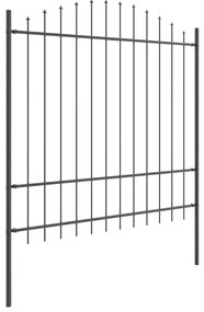 Cerca de Jardim com Topo de Arco Cinza 5.1x1.75m em Aço