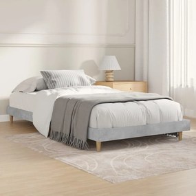 vidaXL Estrutura de cama 90x190 cm derivados de madeira cinza cimento