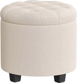 Banco com espaço de arrumação 45 x 45 x 44,5 cm Bege claro