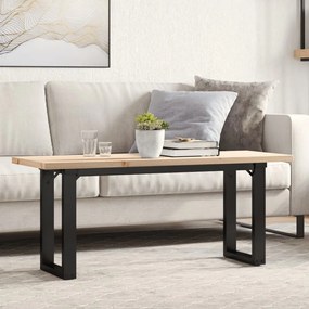 Mesa de centro estrutura em O 110x40x45,5cm pinho/aço