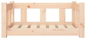 Cama para cães 65,5x50,5x28 cm madeira de pinho maciça