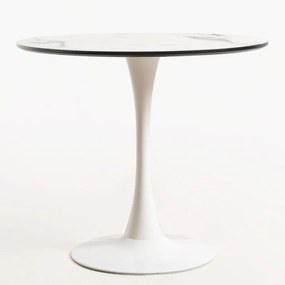 Mesa Kolio 90 cm Marmol - Branco