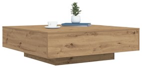 Mesa de Café com Luzes LED Carvalho Artisan 100x100x31 cm