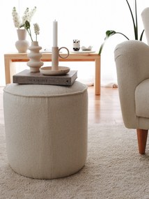 Pouffe Teddy – Creme – 43x45x43 cm