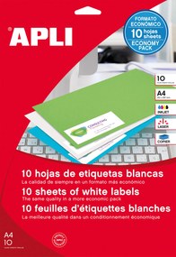 Etiquetas Autocolantes 70x25,4mm 10 Folhas Apli