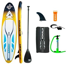 Prancha de Paddle Surf Insuflável com Acessórios Kohala Arrow 1 Amarelo (310 X 81 X 15 cm)