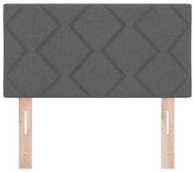 Cabeceira em Design de Blocos de Diamante, Cinza Escuro, 80 cm, em Tec