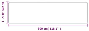 Tapete/passadeira 80x300 cm aspeto sisal cor areia