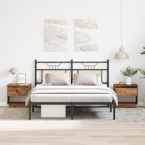 Criado-mudo vidaXL 2 pcs Madeira Velha 45x34x45 cm Madeira de engenhar