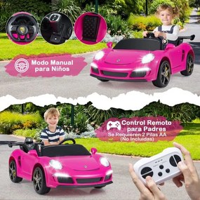 Carro Elétrico para crianças Bateria de 24V, 4x4  com Controlo Remoto para Pais Luzes LED Buzina Música e Ligação Rosa