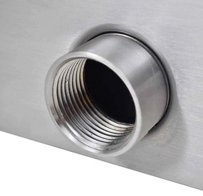 Fonte para piscina retangular com LEDs 30 cm aço inoxidável