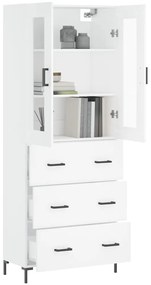Armário alto 69,5x34x180 cm derivados de madeira branco