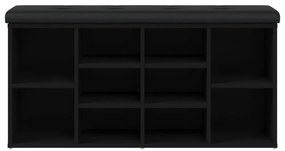 Banco sapateira 102x32x50 cm derivados de madeira preto