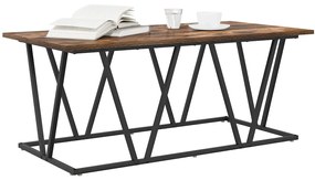 Mesa de Café vidaXL Carvalho Fumado 100x50x40 cm Madeira de Engenharia
