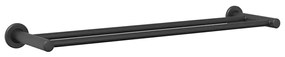 Suporte de Toalha Preto 61 x 14.5 x 5 cm Aço inoxidável