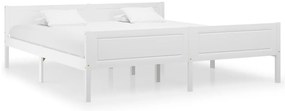 Estrutura de cama em pinho maciço 180x200 cm branco