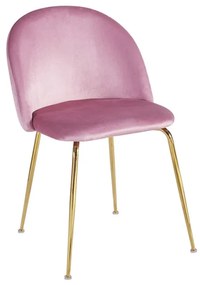 Cadeira Golden Dalnia Veludo - Rosa