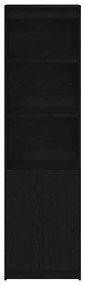 Aparador alto 50x35x180cm derivados de madeira carvalho preto