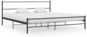 vidaXL Estrutura de cama 180x200 cm metal preto